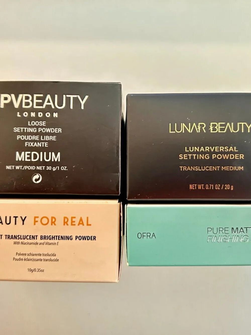 BNIB 4-Pc Luxury Setting Powder Lot-OPV Beauty,Lunar Beauty,Beauty for Real,OFRA